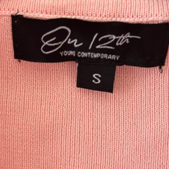 Pink Short Sleeve Button-Up Top - Picture 4 of 7